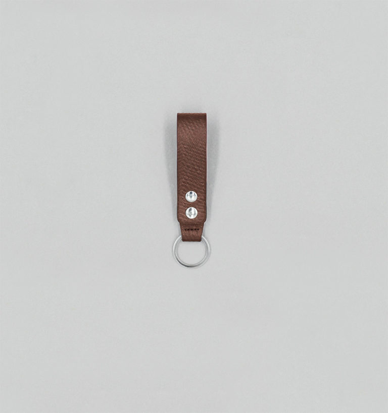 Bark Brown Russian Calf Leather Snaps Key-Holder