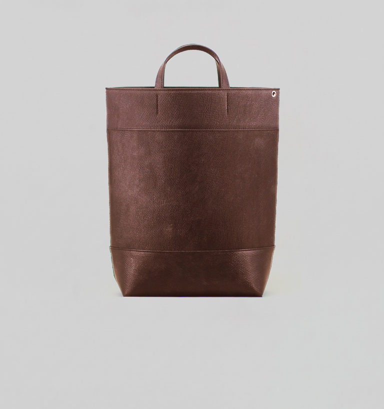 Sac Cabas Trois Pans En Cuir de Russie Écorce