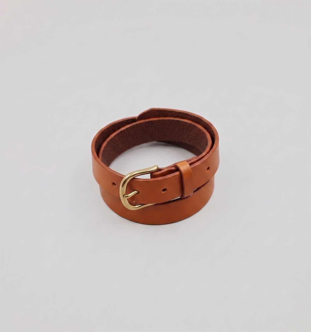 Ceinture en Veau Végétal Gold à Boucle Laiton