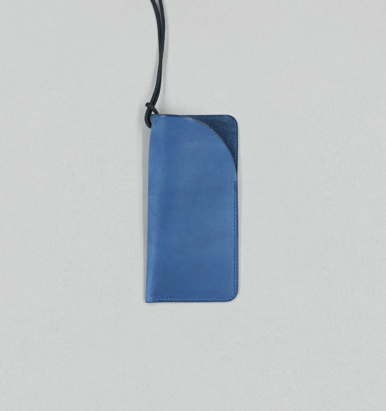 Indigo Blue Vegetable Calf Glasses Case