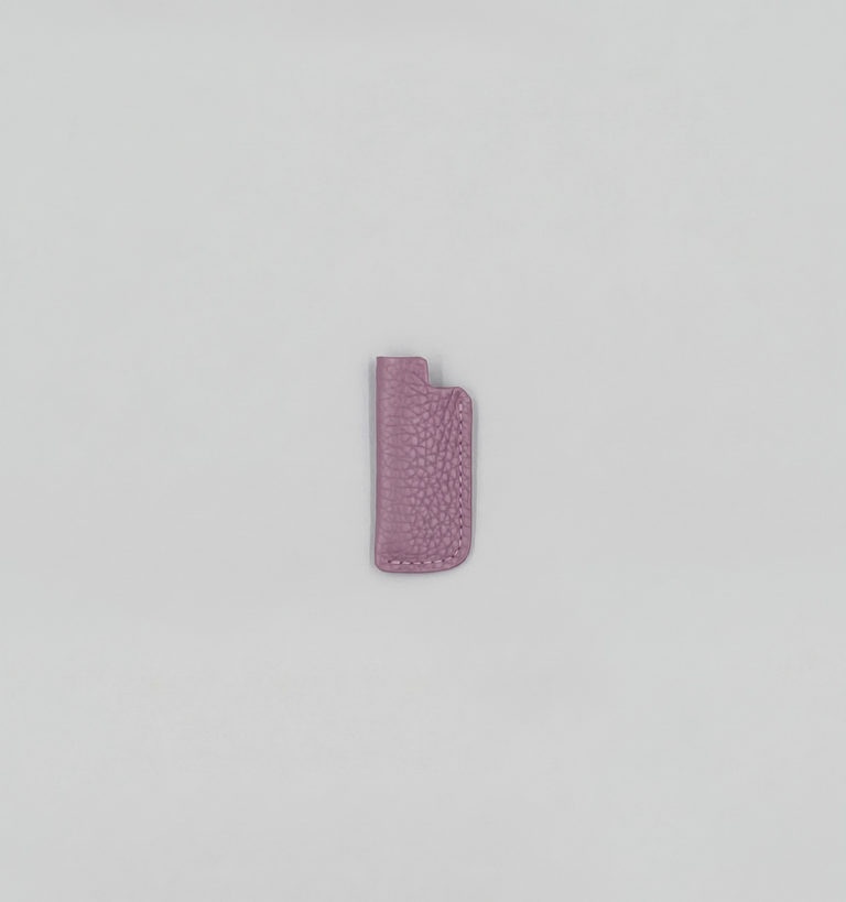 Étui à Briquet En Taurillon Grainé Lilas
