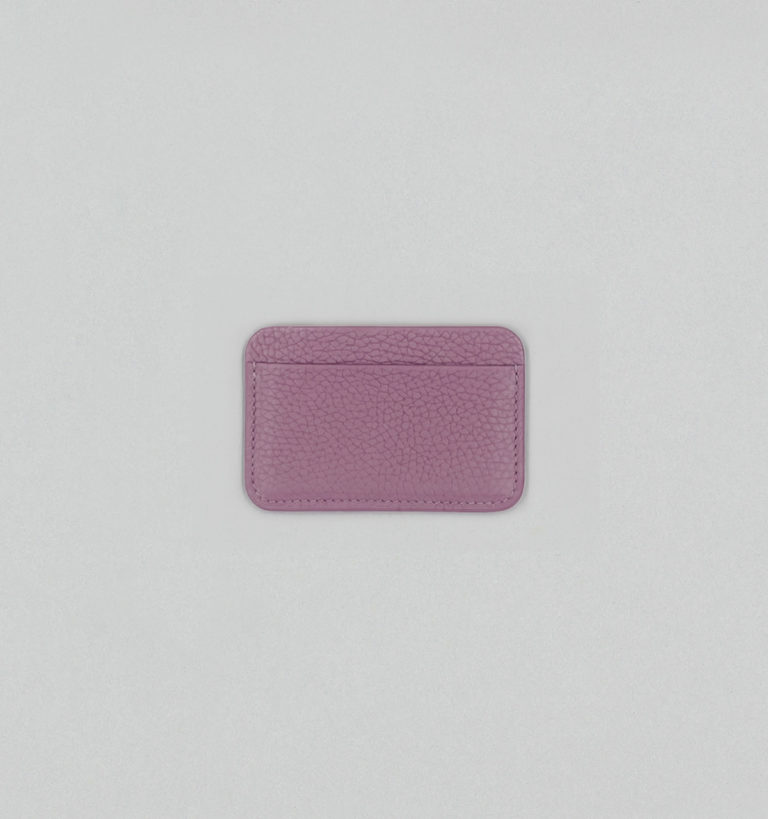 Porte-Cartes En Taurillon Grainé Lilas